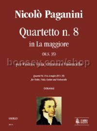Quartet No. 8 in A Major (M.S. 35) for Violin, Viola, Guitar & Cello (score & parts)