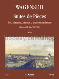 Suites de Pièces for 2 Clarinets, 2 Horns, 2 Bassoons & Piano (score)