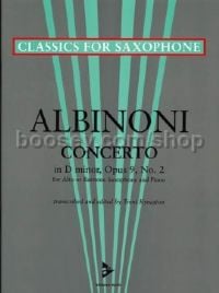 Concerto in D Minor op. 9/2 - Eb saxophone & piano