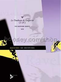 Le Tombeau de Couperin (I-IV) - 4 saxophones (SATBar) (score & parts)