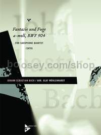 Fantasie und Fuge a-Moll BWV 904 - 4 saxophones (SATB) (score & parts)