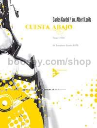 Cuesta Abajo - 4 saxophones (AATBar) (score & parts)