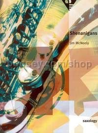 Shenanigans - 5 saxophones (SATTBar) with piano, guitar (ad lib), double bass, percussion (score & p