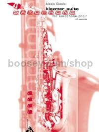 Klezmer Suite - saxophone ensemble (SAAATBar), C-bass & tambourine (score & parts)