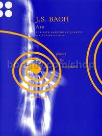 Air BWV 1068,2 - 4 saxophones (SATBar) (score & parts)