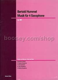 Musik für Saxophone op. 88f - 4 saxophones (SATBar) (score & parts)