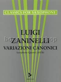 Variazioni Canonici - 4 saxophones (AATBar) (score & parts)