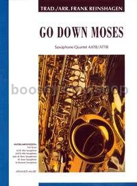 Go Down Moses - 4 saxophones (AATBar/ATTBar) (score & parts)