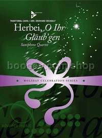 Herbei, O Ihr Gläub'gen - 4 saxophones (AATBar) (score & parts)