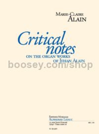 Critical Notes on the Organ Works of Jehan Alain (Book)