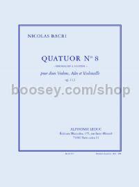 Quatuor n 8 ''omaggio a haydn'', op. 112 (23') pour 2 violons, alto et violoncelle (partition et par