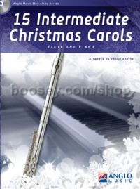 15 Intermediate Christmas Carols - Flute & Piano (Book & CD)