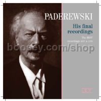 Paderewski: His Final Recordings (Apr Audio CD)