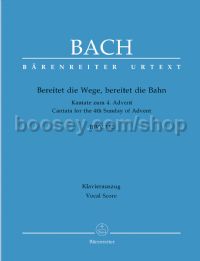 Bereitet de Wege, bereitet die Bahn BWV132 (Vocal Score)
