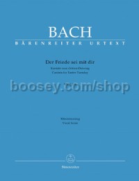 Cantata No 158 Der Friede Sei Mit Dir (BWV 158) Piano Reduction, Urtext Edition