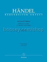 Acis and Galatea HWV 49b, 2nd version (Vocal Score)