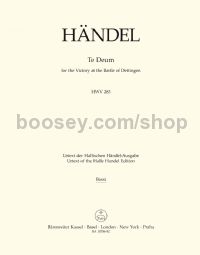 Te Deum for the Victory at the Battle of Dettingen HWV 283 - basses part