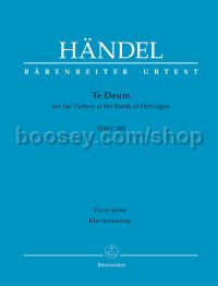 Te Deum for the Victory at the Battle of Dettingen HWV 283 (vocal score)