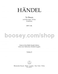 Te Deum in B-flat major (HWV 281) (Cannons) (Violin II)
