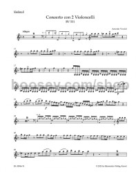 Concerto for two Violoncellos, Strings and Basso continuo in G minor RV 531 (Violin I)