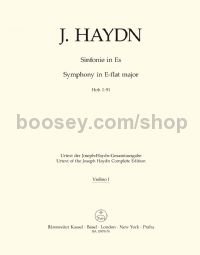 Symphony No. 91 in Eb major Hob.I:91 - violin 1 part