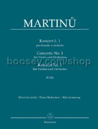 Concerto for Violin and Orchestra No.1, H.226 (Piano Reduction)