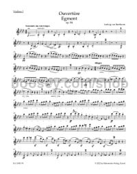Overture Egmont for Orchestra Op.84 (Violin I)