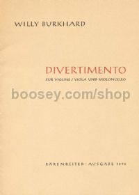 Divertimento for String Trio, Op.95 (Parts)