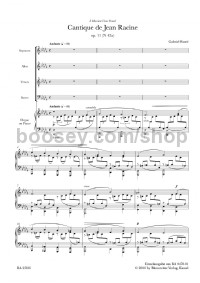 Cantique de Jean Racine Op.11 N 42a (Choral Score)