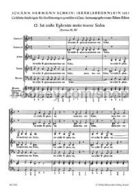 Ist nicht Ephraim mein geliebter Sohn no. 12 (SSATB & Basso continuo)