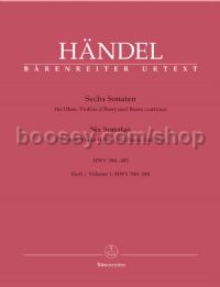 Six Sonatas for Oboe, Violin & Basso Continuo Vol.1, HWV 380-385