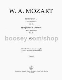 Symphony no. 31 D major K. 297 (300a) "Paris Symphony" - Violin I Part