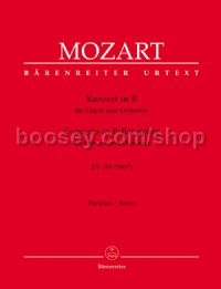 Concerto for Bassoon and Orchestra B-flat major K. 191(186e) (Score)