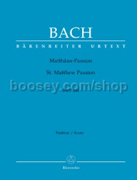 St Matthew Passion BWV 244 (Full Score, paperback)
