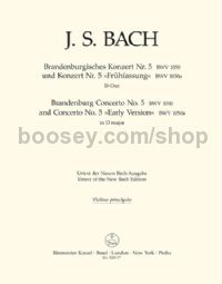 Brandenburg Concerto No. 5 and Concerto No. 5 "Early Version" D major BWV 1050, BWV 1050a (Violin)