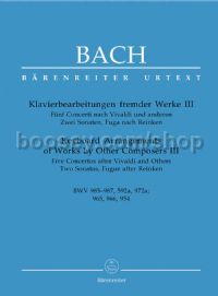 Keyboard Arrangements Of Works By Other Composers, BWV 985-987, 592a, 972a