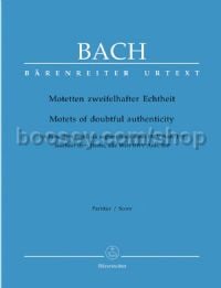 Motets of Doubtful Authenticity, BWV 159/160