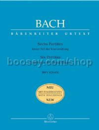 Six Partitas BWV 825-830 for Piano/Harpsichord with Fingerings