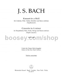 Concerto for Harpsichord, Flute, Violin, Strings and Basso continuo in A minor (BWV 1044) (Vln Solo)