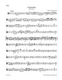 Concerto for Harpsichord, Flute, Violin, Strings and Basso continuo in A minor (BWV 1044) (Viola)