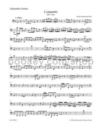 Concerto for Harpsichord, Flute, Violin, Strings and Basso continuo in A minor (BWV 1044) (Cello)