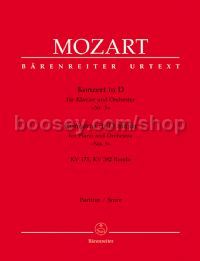 Concerto for Piano No. 5 in D (K.175) & Concert Rondo in D (K.382) Score 