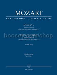 Missa in C major K. 220 (196b) "Sparrow Mass" (female choir vocal score)
