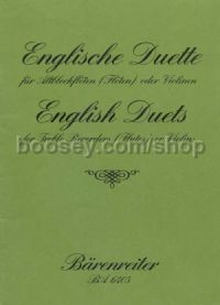 English Duets For Two Treble Recorders