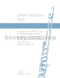 Six Sonatas after BWV 525-530 for Flute and Harpsichord Obbligato, Volume III
