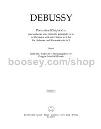 Première Rhapsodie for Orchestra with Solo Clarinet in B-flat (Violin I Part)