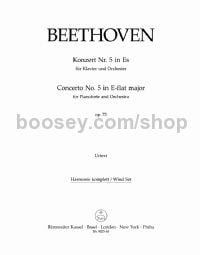 Concerto No. 5 for in Eb major for Pianoforte and Orchestra, op. 73 (wind set)