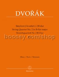 String Quartet No. 2 in Bb major B 17 (set of parts)