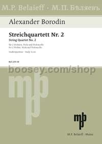 String Quartet No. 2 in D major (study score)
