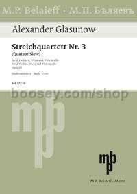 String Quartet No. 3 in G major op. 26 (study score)